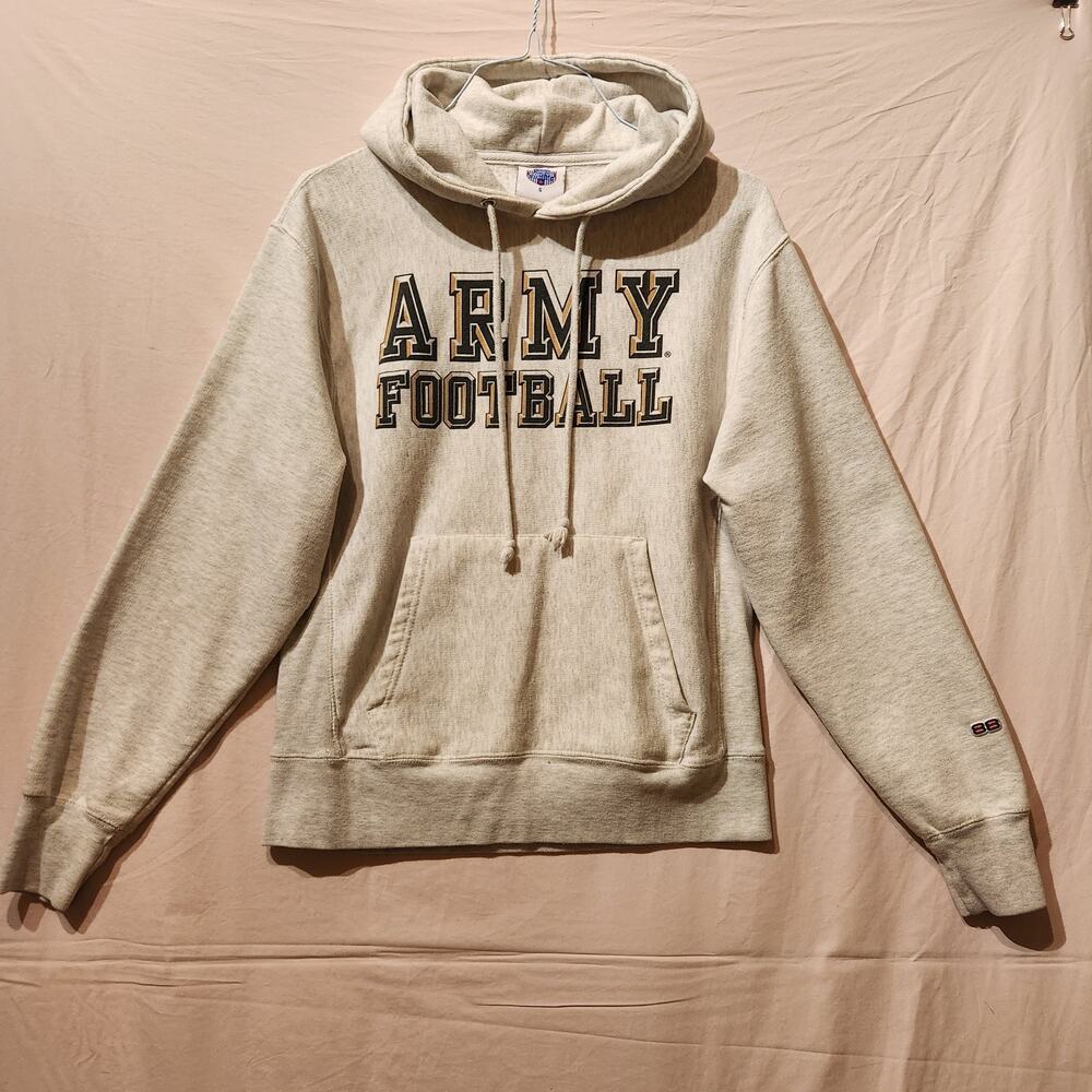 Army Football Light Grey Men's Sz Small Relaxed Fit Hoodie Athleisure Sweater